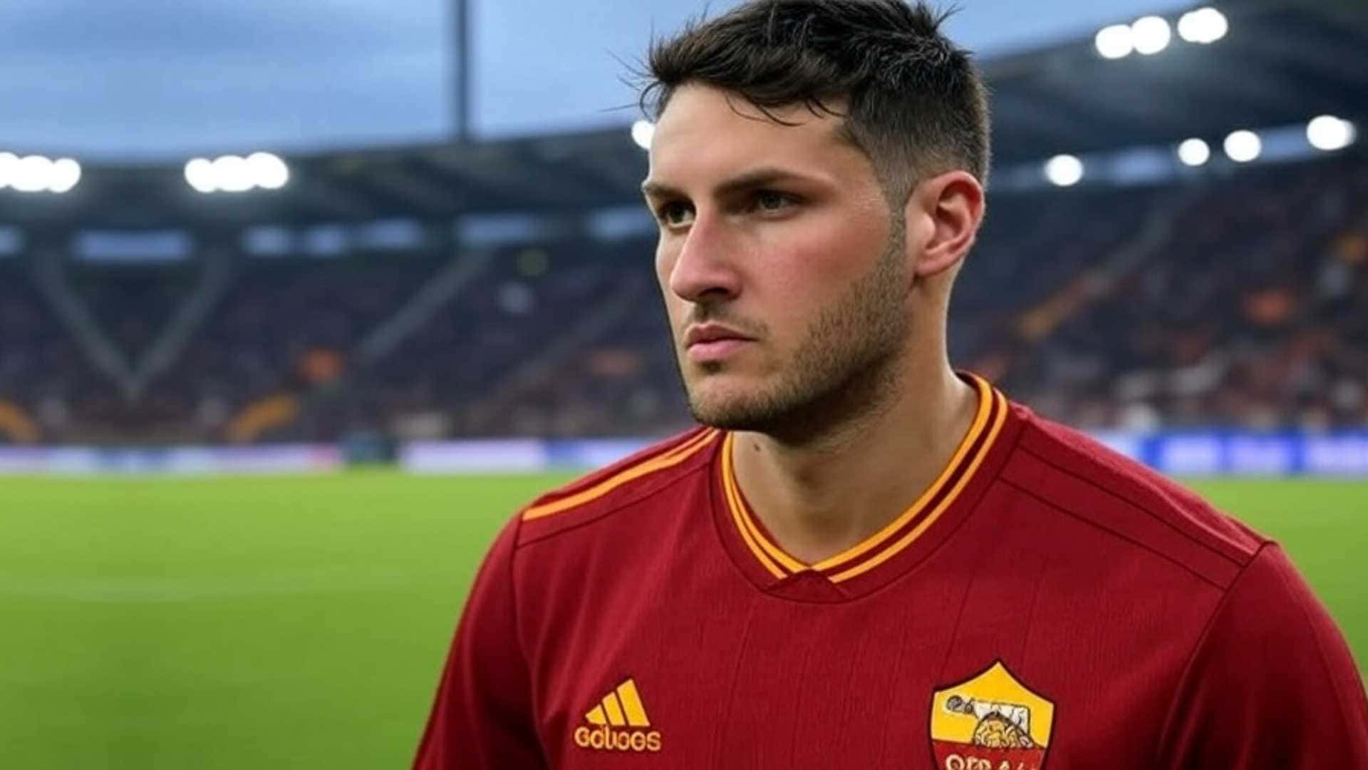 Santiago Giménez con la playera de la Roma