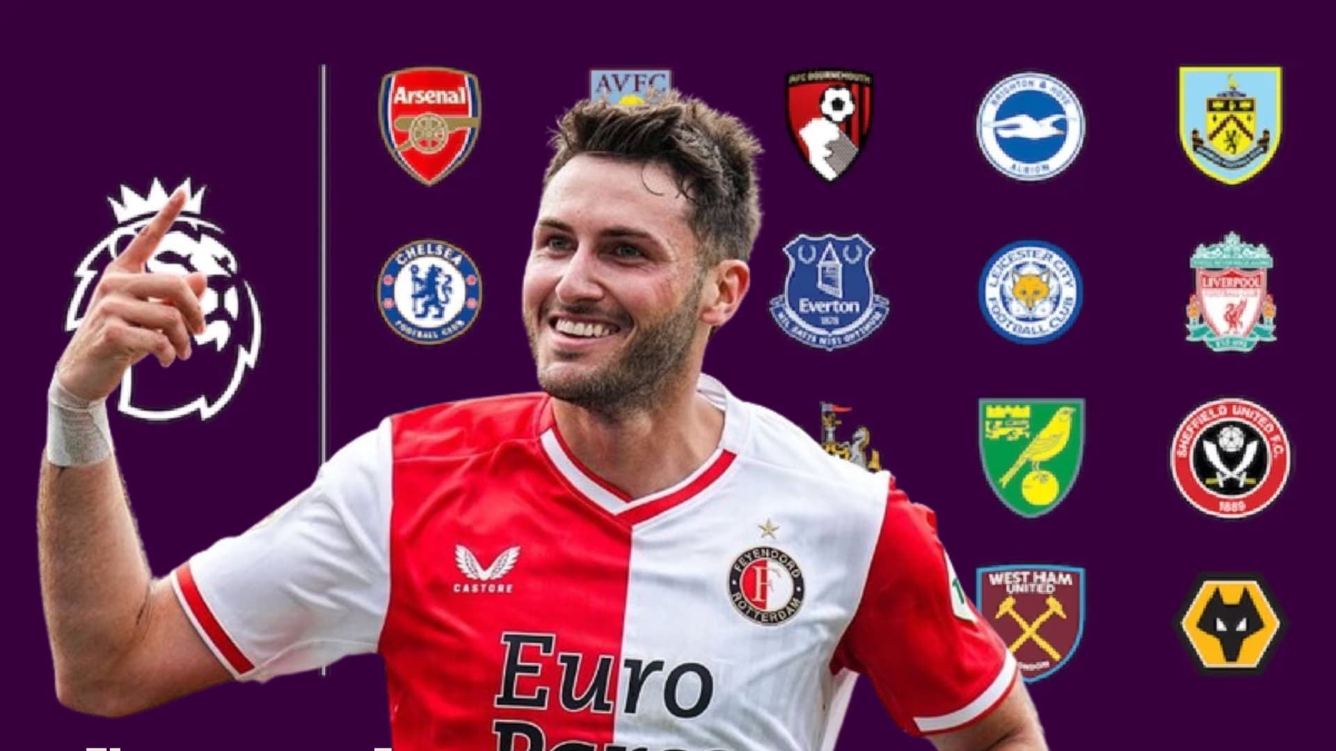Santiago Giménez, de fondo equipos de la Premier League