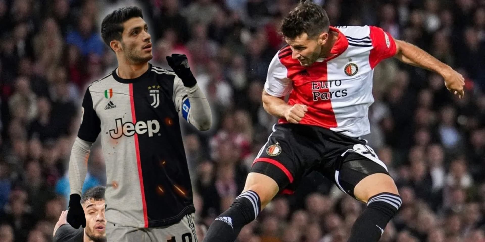 Santiago Giménez disputa un balón en el Feyenoord / Foto: La Verdad