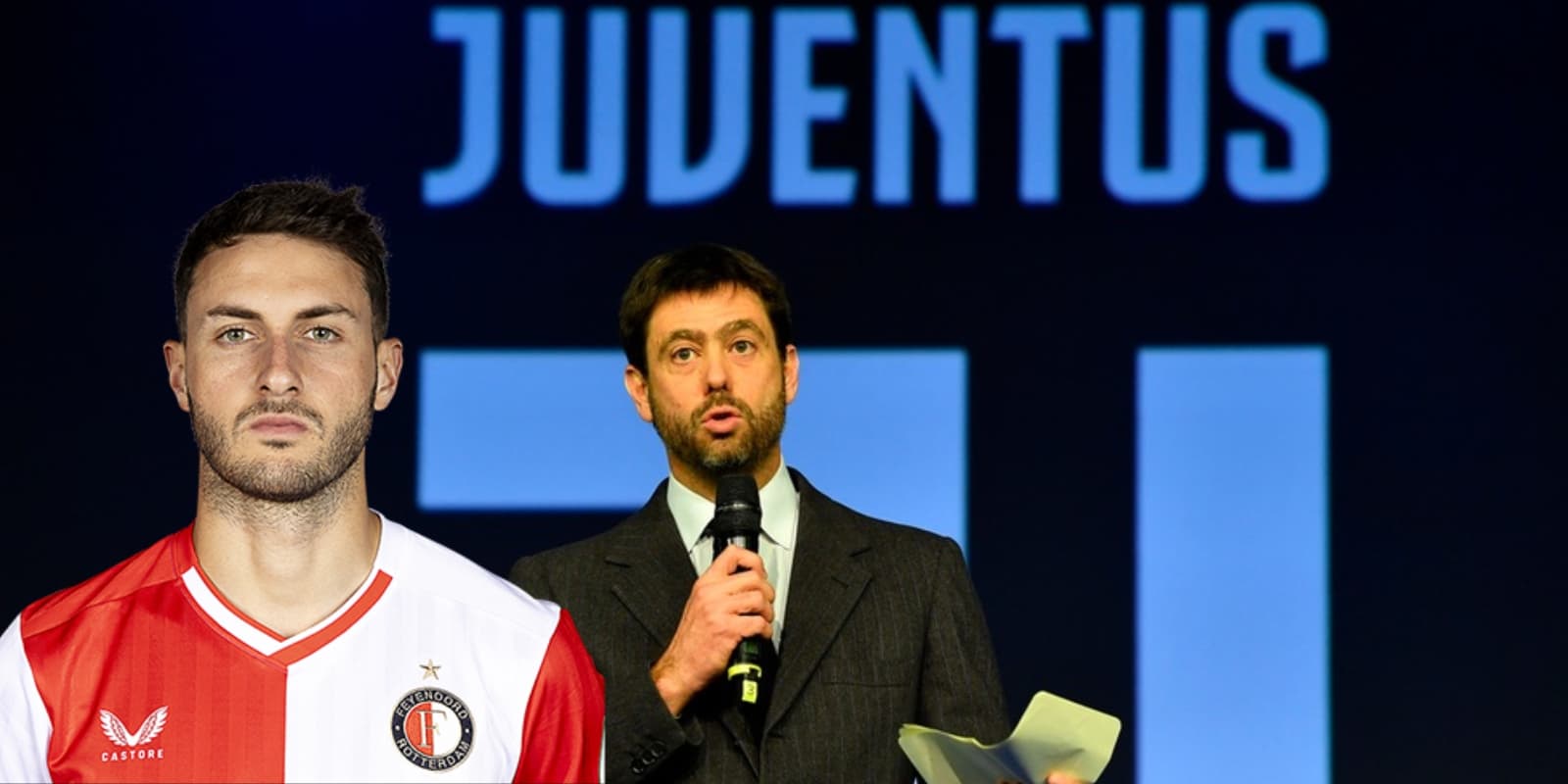 Santiago Giménez junto a Andre Agnelli / FOTO Getty Images