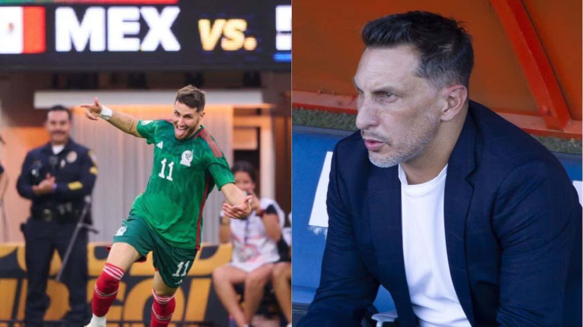 Santiago Giménez le dio la victoria al Tri y el Chaco no lo podía creer