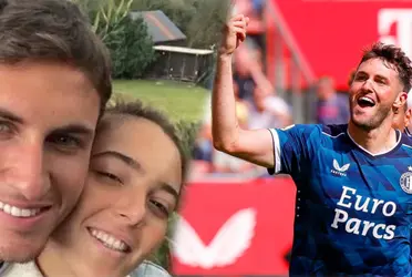 Santiago Giménez se convirtió en líder de goleo de la Eredivisie y así reaccionó su pareja sentimental