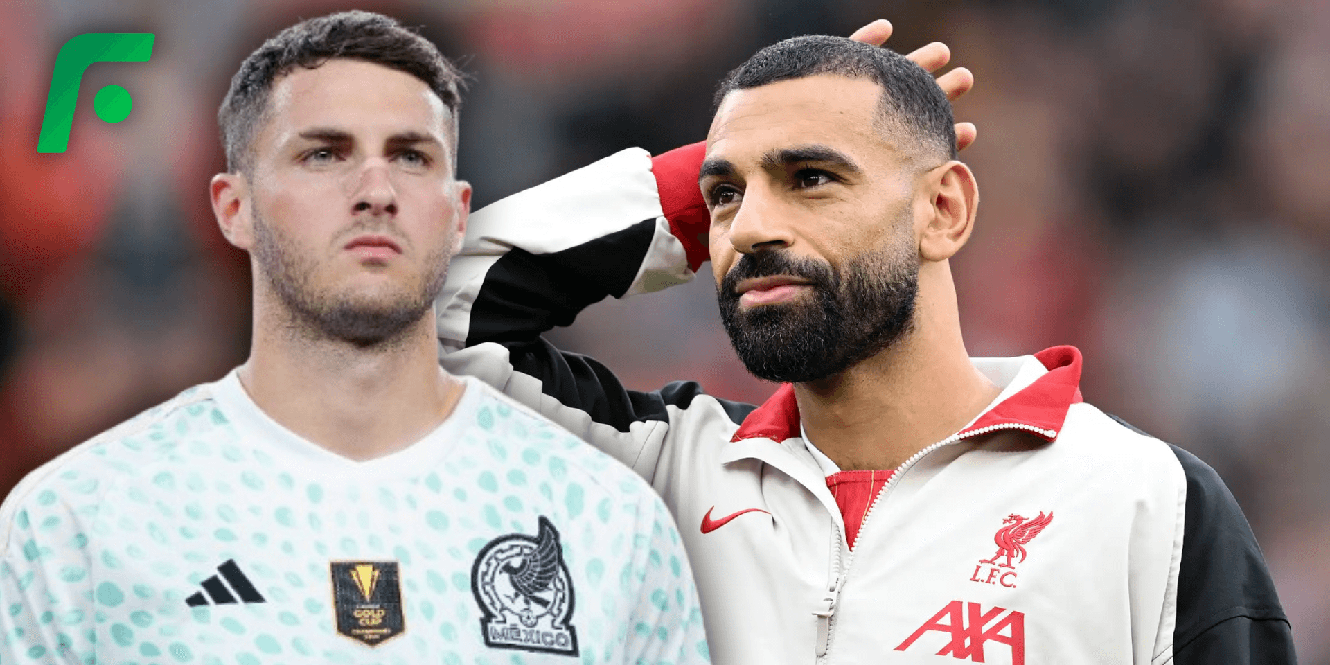 Santiago Giménez y Mohamed Salah (Fuente: MEXSPORT)