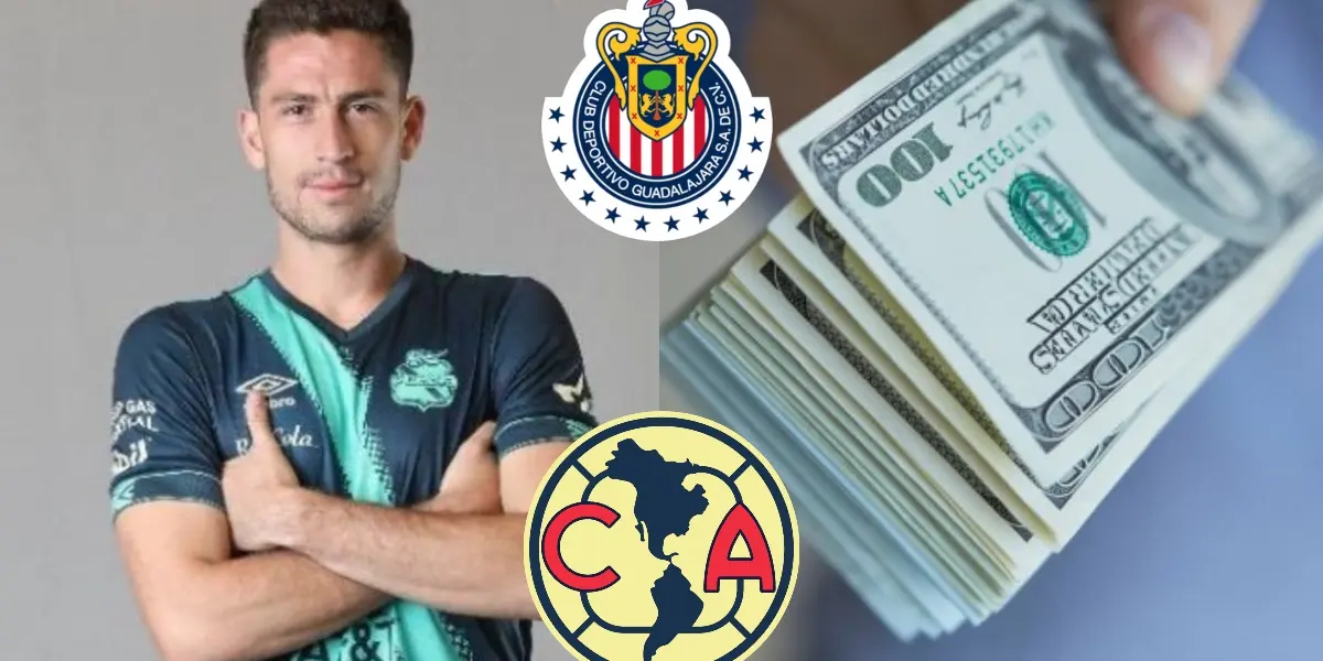 Santiago Ormeño fue parte del Club América, se fue gratis, ahora es verdugo de Chivas y este es su precio si quieren recuperarlo.