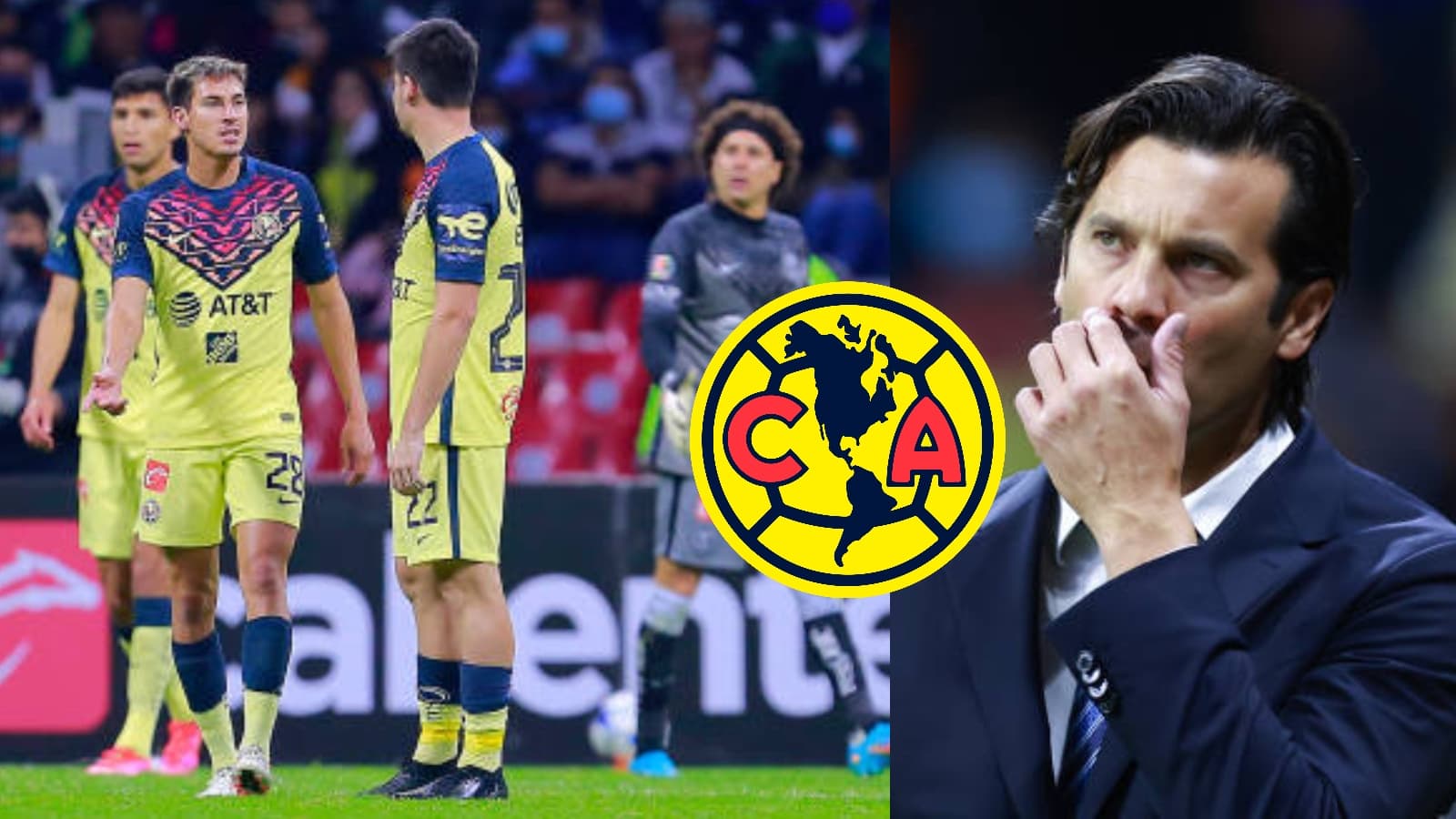 Santiago Solari saltó prácticamente con uno menos al estadio Azteca, pues Santiago Baños le impone un tronco