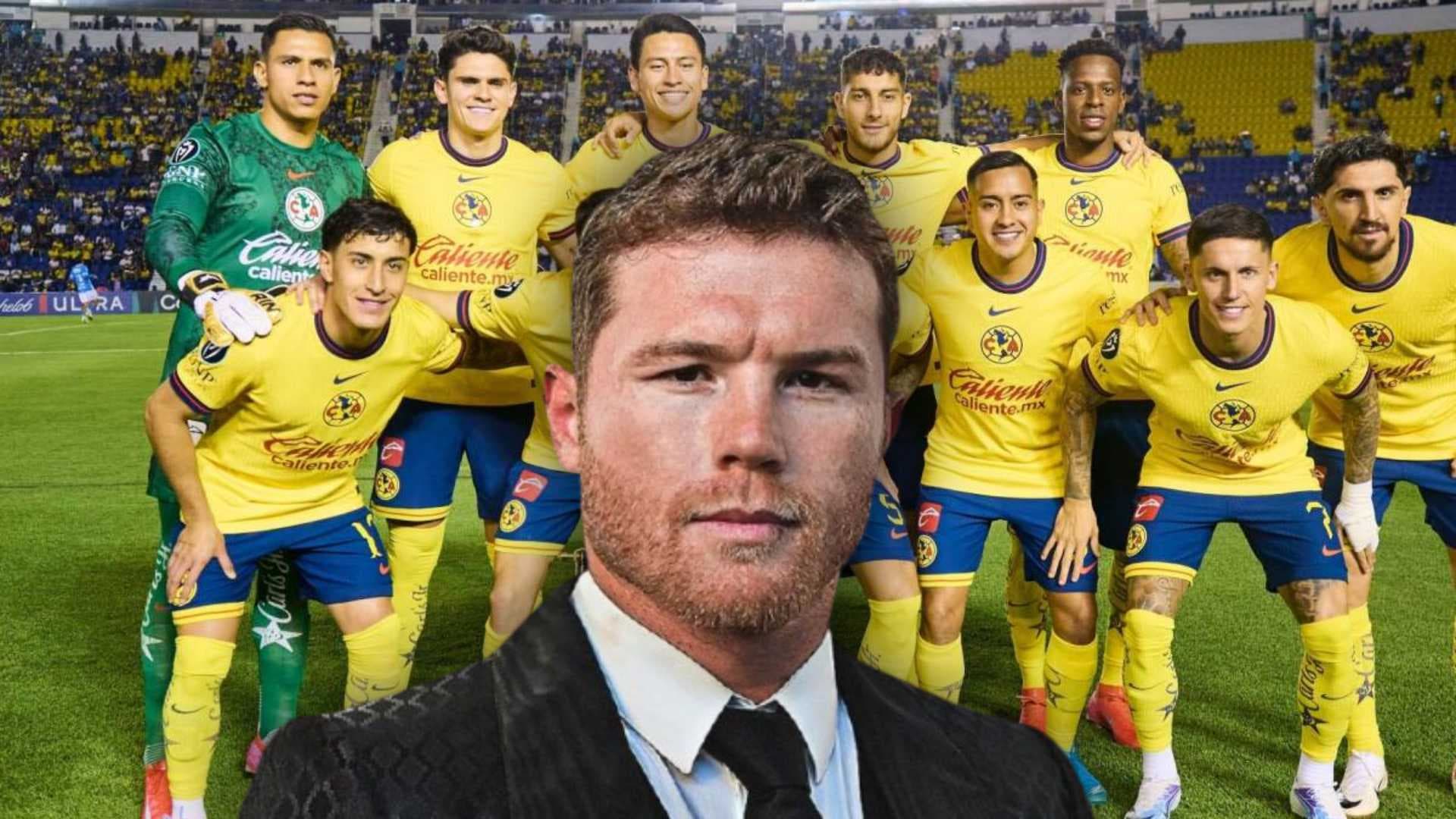 Saúl ‘Canelo’ Álvarez y jugadores del Club América (Foto: MEXSPORT)