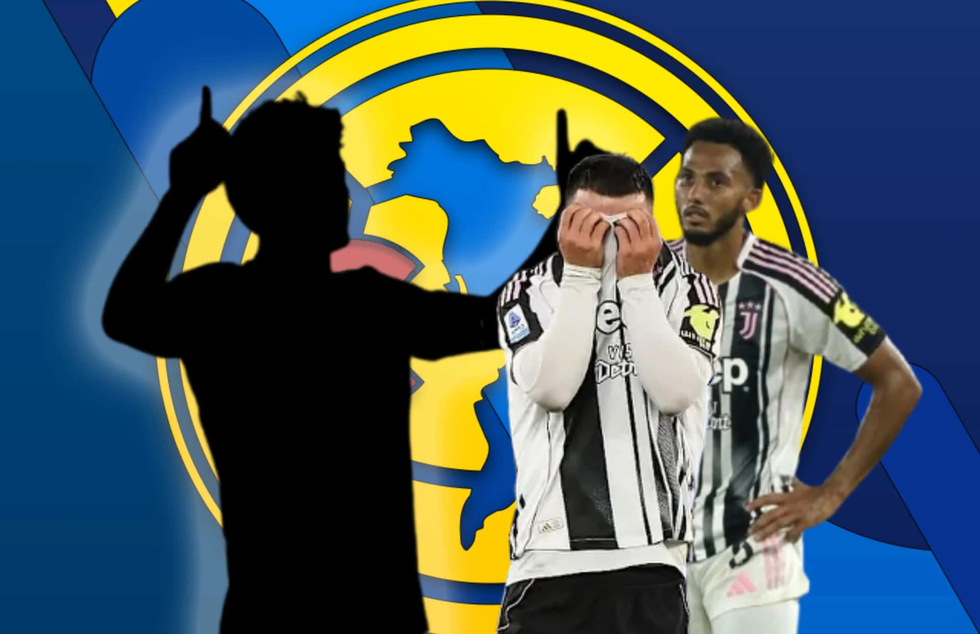 Silueta de jugador y elementos de la Juventus/ Foto Americanografico.