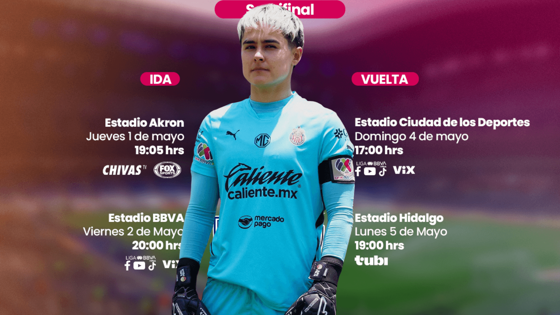 Sintoniza los partidos entre el 1 y 5 de mayo para presenciar el talento y la pasión. / X