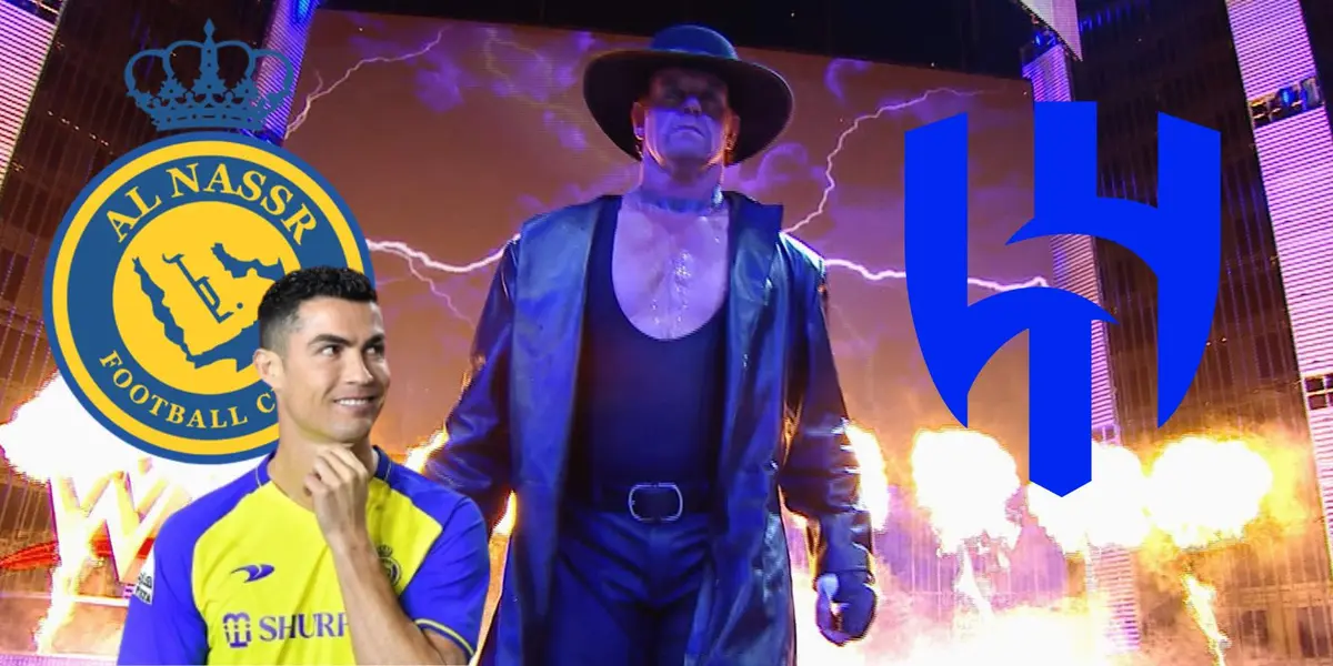 (VIDEO) Así salió el Undertaker al partido de CR7 entre el Al Nassr y Al Hilal