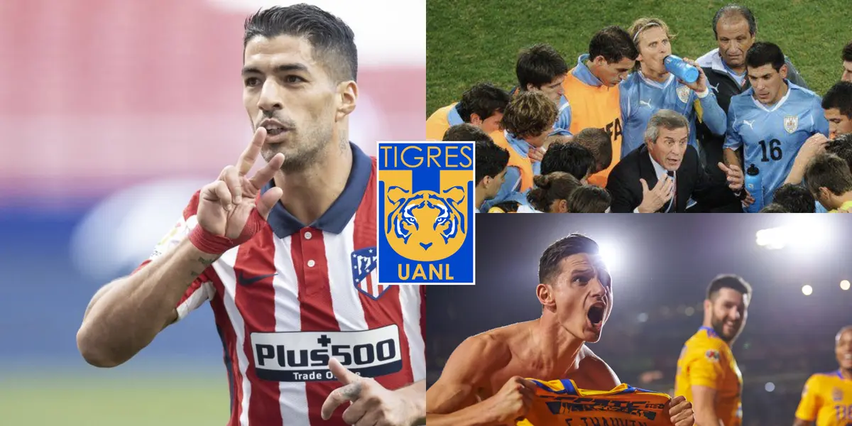 Tigres buscaría el fichaje del astro uruguayo que terminó su contrato con el Atlético de Madrid.