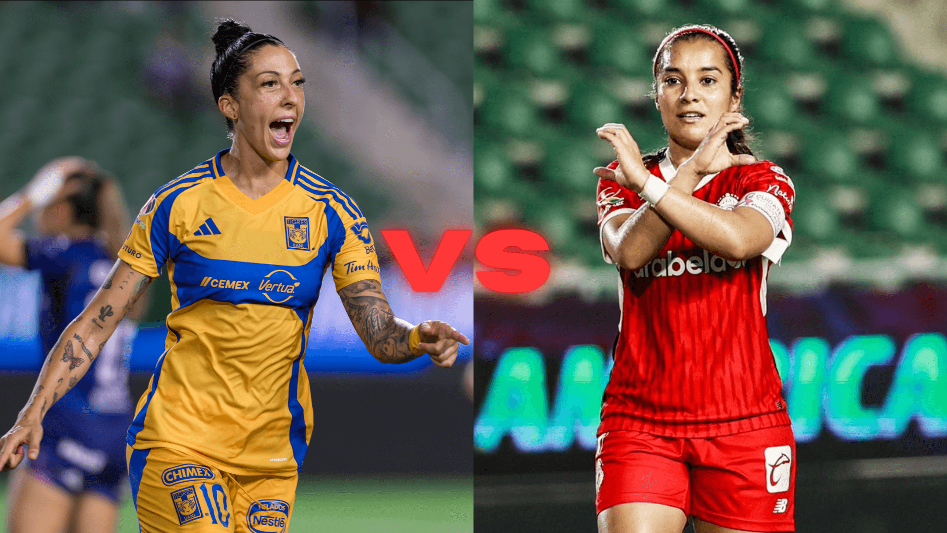 Tigres (f) vs Toluca (f) | Fotos: @TigresFemenil y @TolucaFemenil