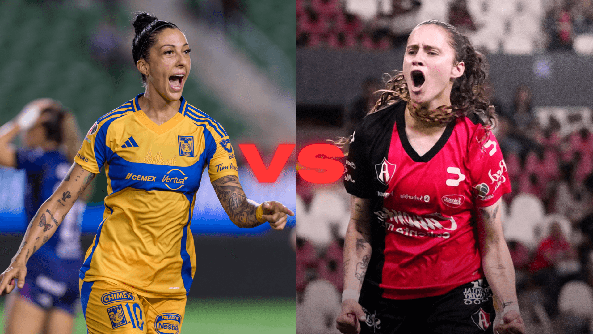 Tigres UANL (f) vs Atlas (f) | Fotos: @TigresFemenil y @AtlasFemenil
