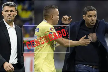 Una imagen que revela quién fue el que provocó la bronca en la interna del estadio Azteca e hizo que los dos entrenadores se vayan a los golpes. 