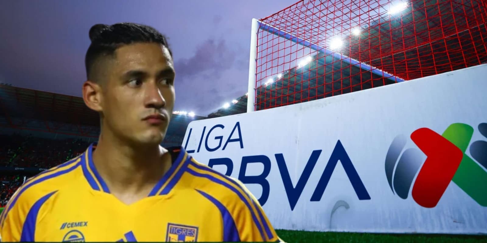Uriel Antuna junto al logo dee la Liga MX / FOTO BOLAVIP