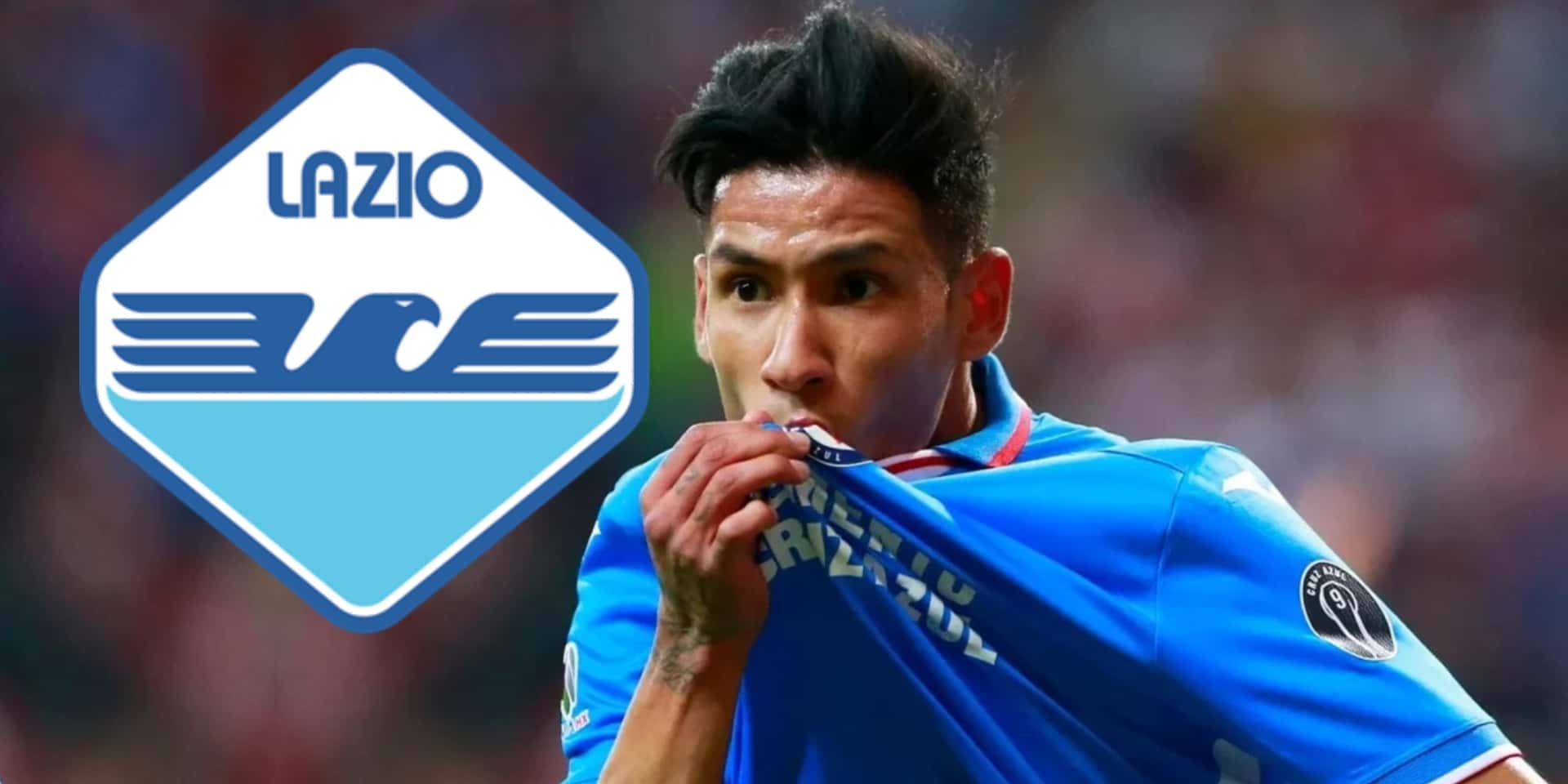Uriel Auntuna besa el escudo de Cruz Azul tras festejo / Foto: IMAGO