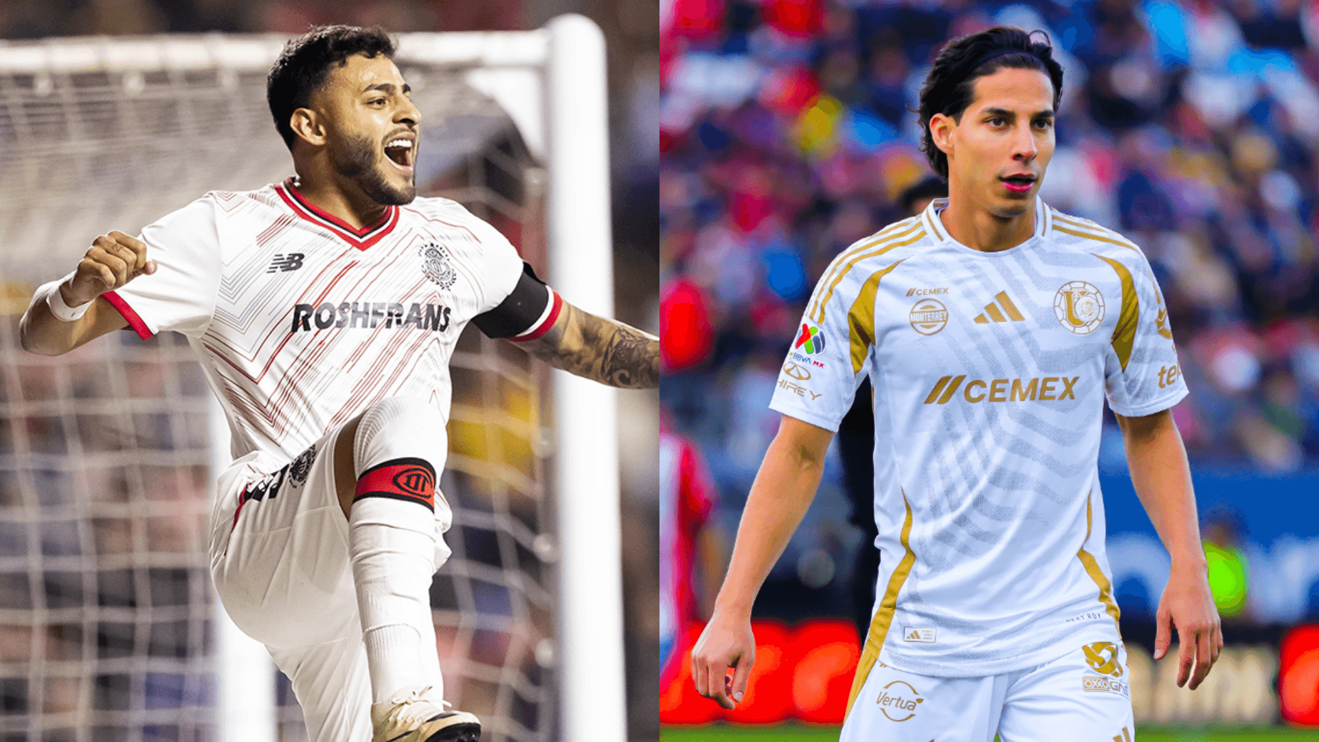Vega y Lainez | Fotos: @TolucaFC y @ClubTigresEN