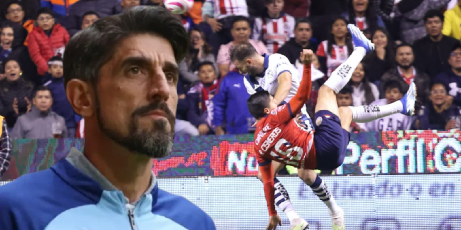 Veljko Paunovic en el Puebla vs Chivas / FOTO X