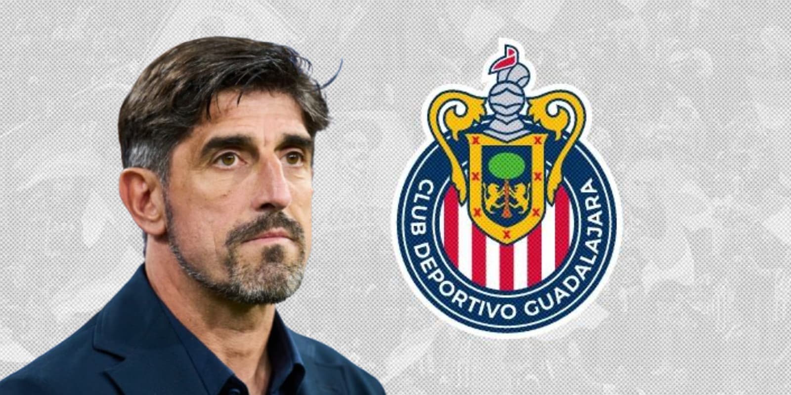 Veljko Paunovic junto al escudo de Chivas / FOTO GETTY IMAGES