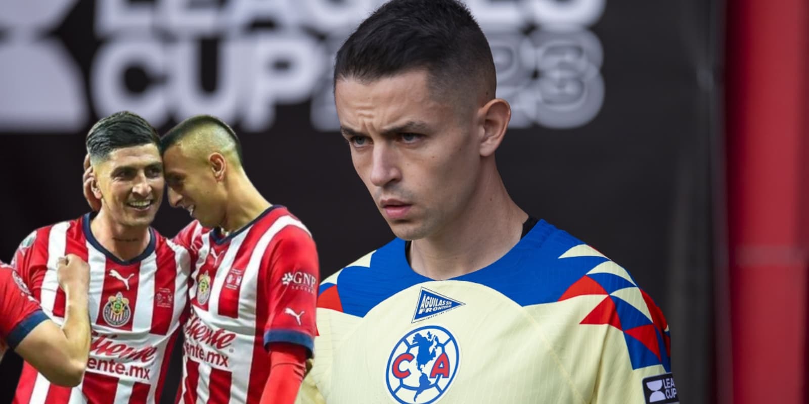 Víctor Guzmán y Roberto Alvarado junto a Álvaro Fidalgo / FOTO Mexsport
