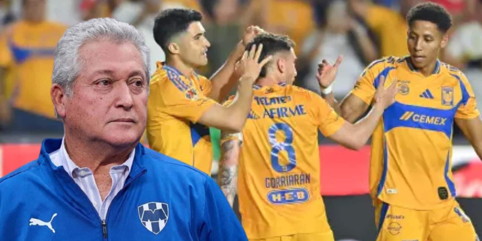 Víctor Vucetich junto a futbolistas de Tigres / FOTO MARCA