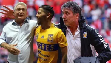 Vucetich, Javier Aquino  y Robert Dante Siboldi tras derrota de Tigres vs Rayados 