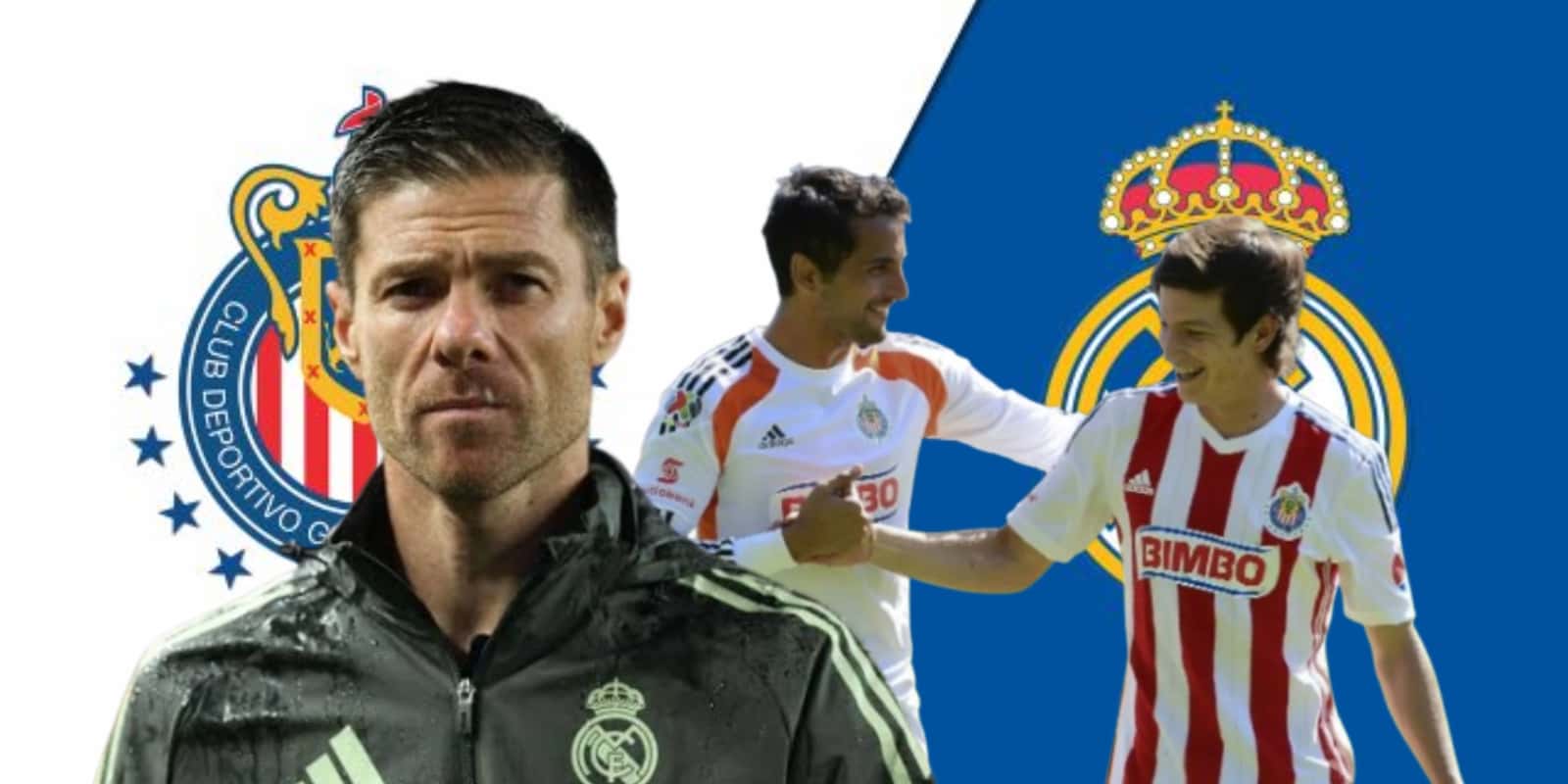 Xabi Alonso junto a futbolistas de Chivas / FOTO GOAL
