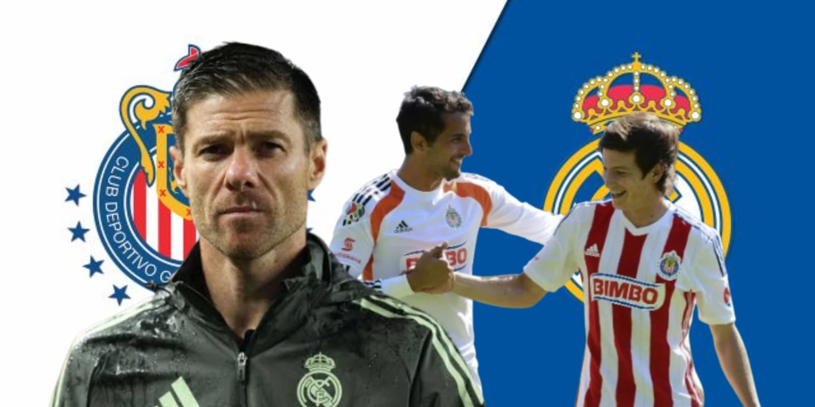 Xabi Alonso junto a futbolistas de Chivas / FOTO GOAL