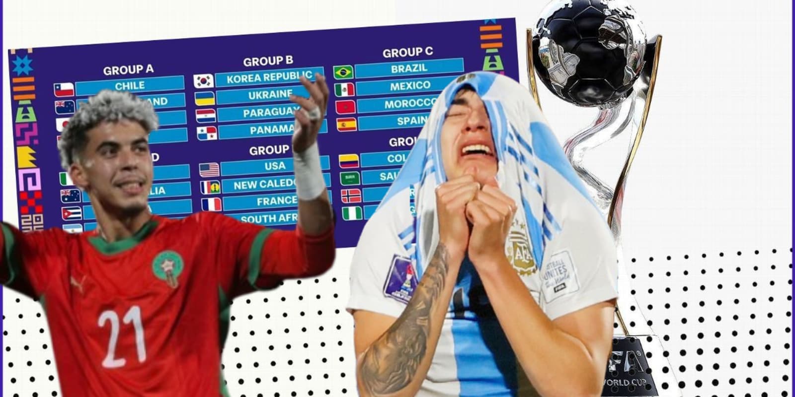 Yassir Zabiri junto a futbolista de Argentina / FOTO X