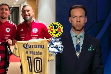 Zague revela el destino de Arturo Vidal en plena transmisión en el Puebla vs América.