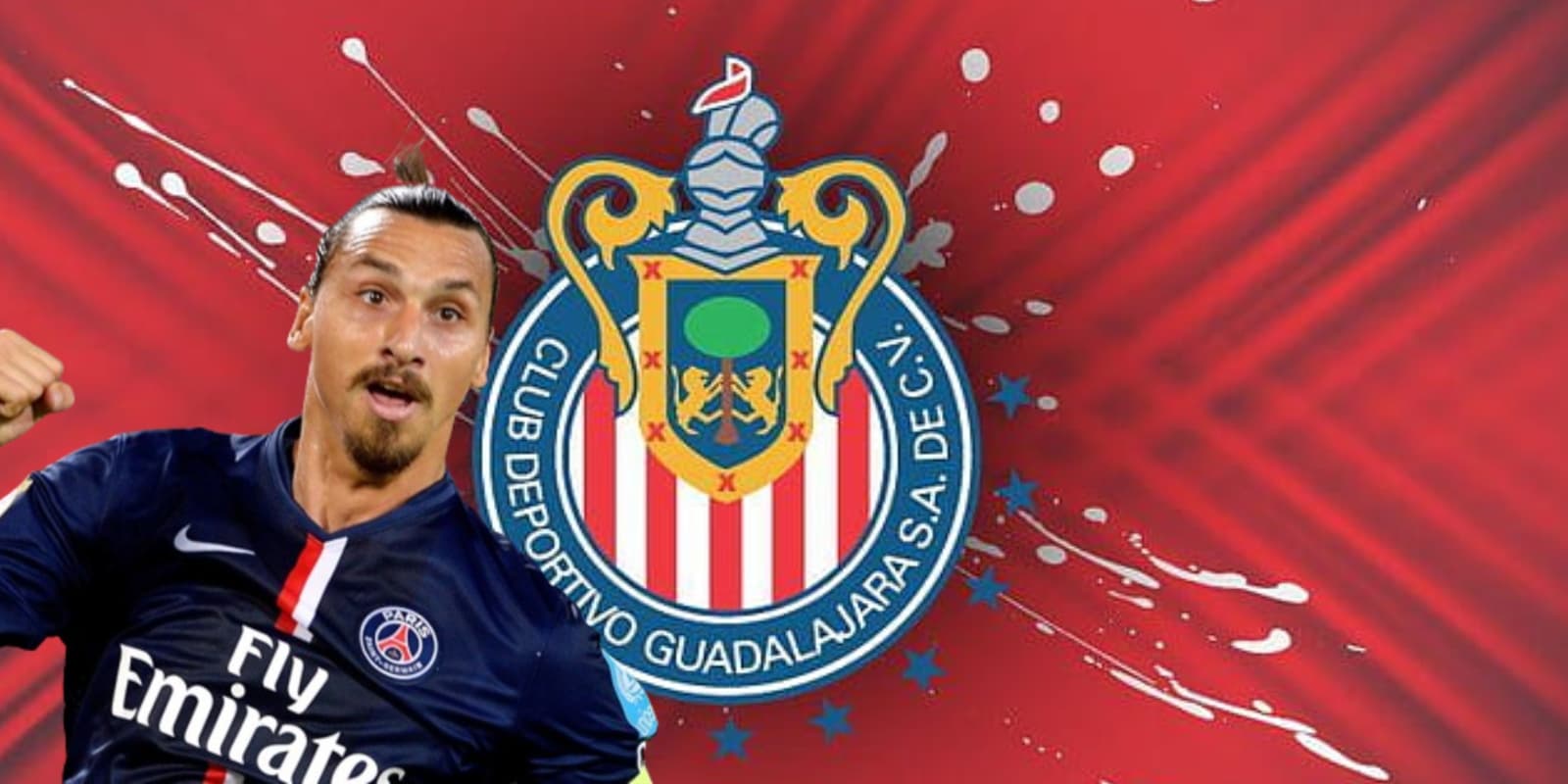 Zlatan Ibrahomivic junto al escudo de Chivas / FOTO Transfermarkt