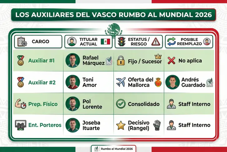 Los auxiliares del Vasco rumbo al Mundial 2026