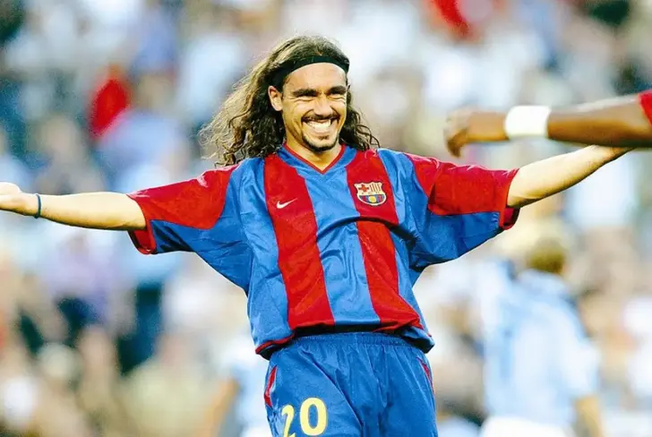 Juan Pablo Sorín cuando vistió la camiseta del FC Barcelona.