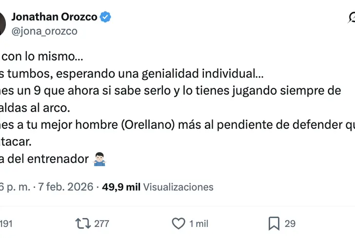 Jonathan Orozco lanza una dura crítica a Torrent