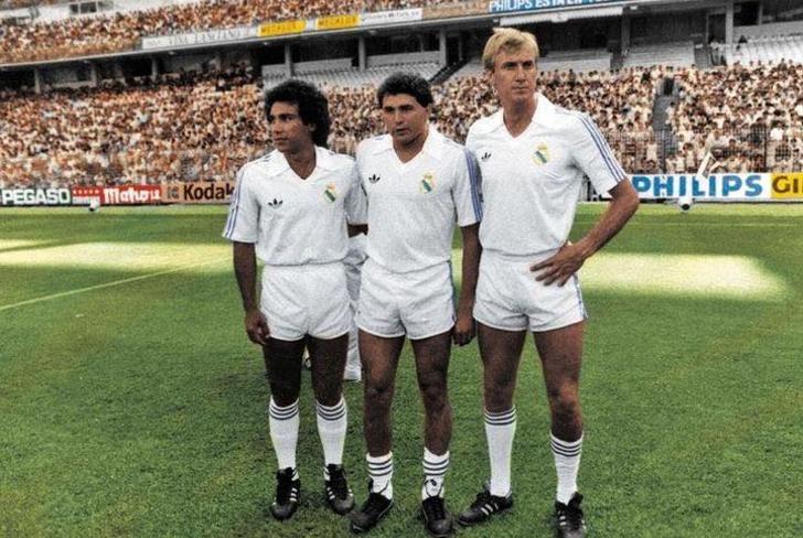 Hugo Sánchez, Rafa Gordillo y Antonio Maceda. 