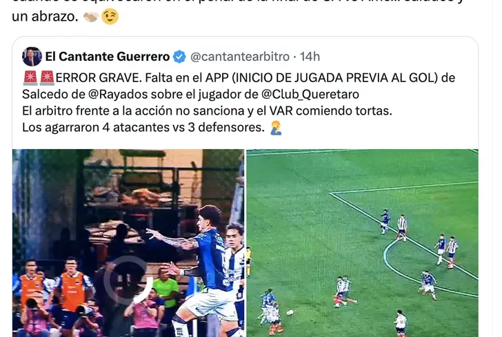 La respuesta de Carlos Salcedo a Guerrero