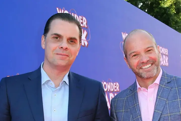 Christian Martinoli y Luis García durante la gala de cine 