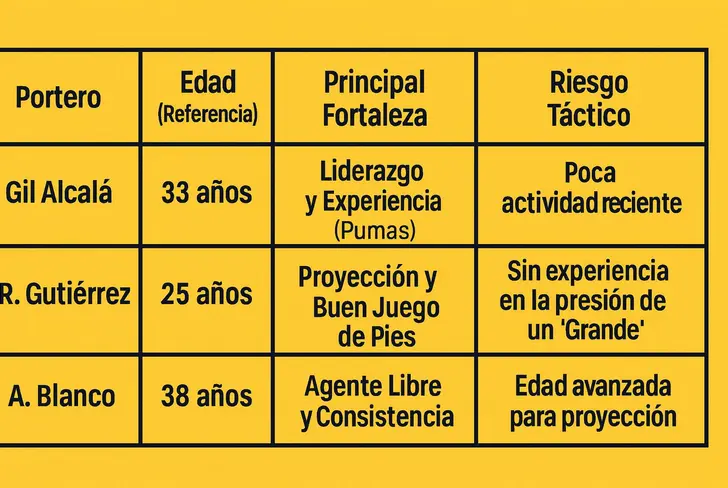 Un resumen sobre las fortalezas y riesgos de cada guardameta en cuestión.