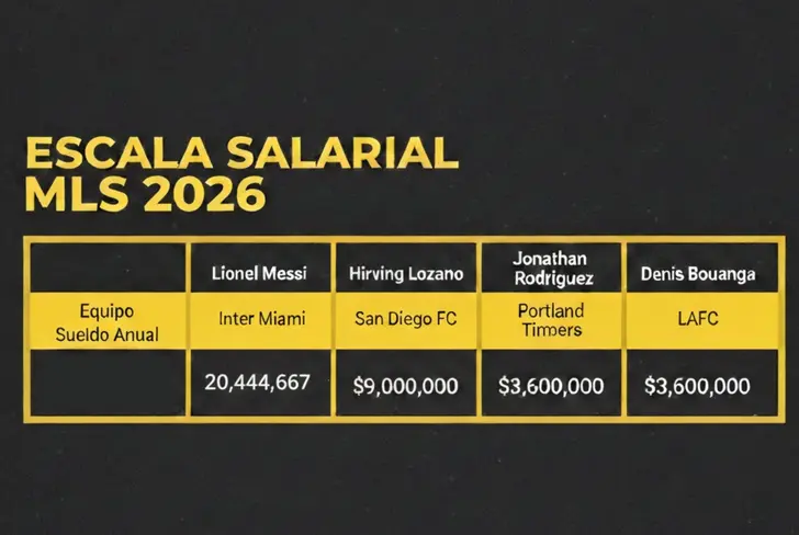 El sueldo de varias figuras de la MLS en dólares al año.