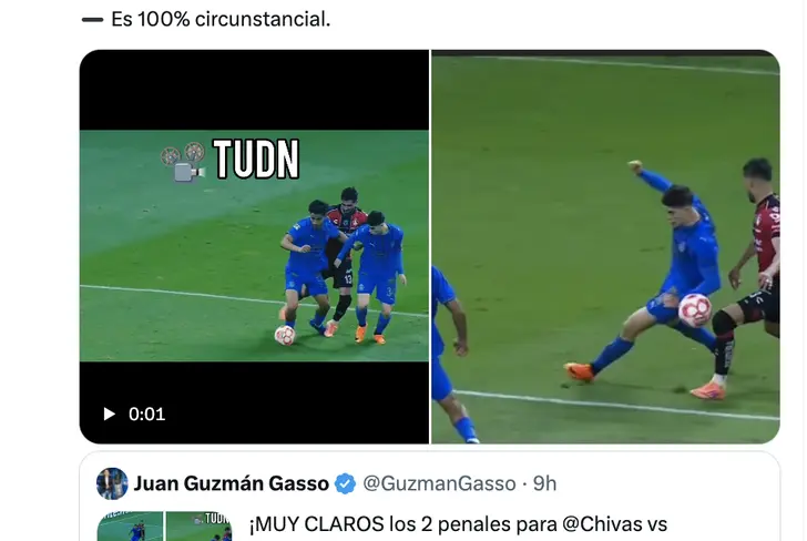 No hay infracción en la mano de Armando González al ser circunstancial