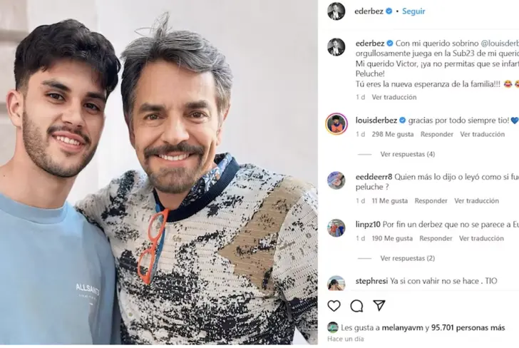 Louis Derbez y su tío han contado con una relación cercana desde sus inicios en el fútbol / Foto: Instagram