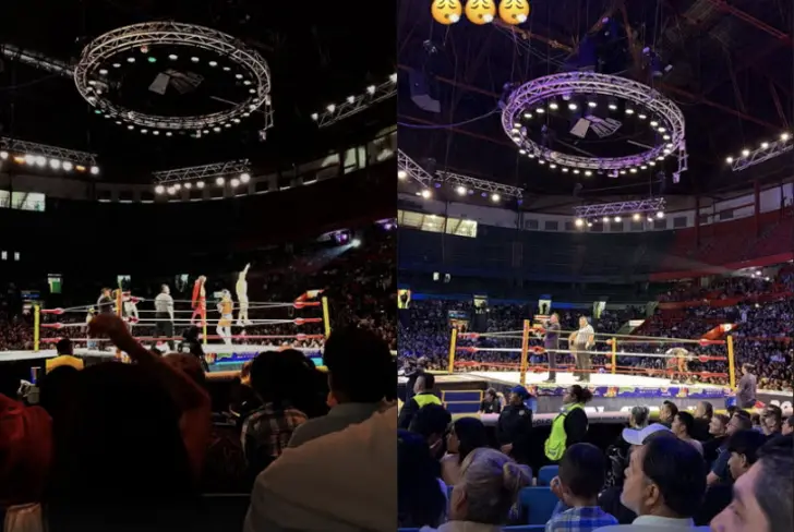 Isaías Violante y Annie Lee asisten a un evento de lucha libre / FOTO INSTAGRAM