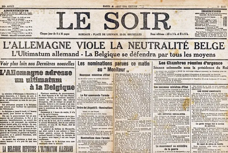 Le Soir fue fundado en 1887 y es el diario más popular de Bélgica