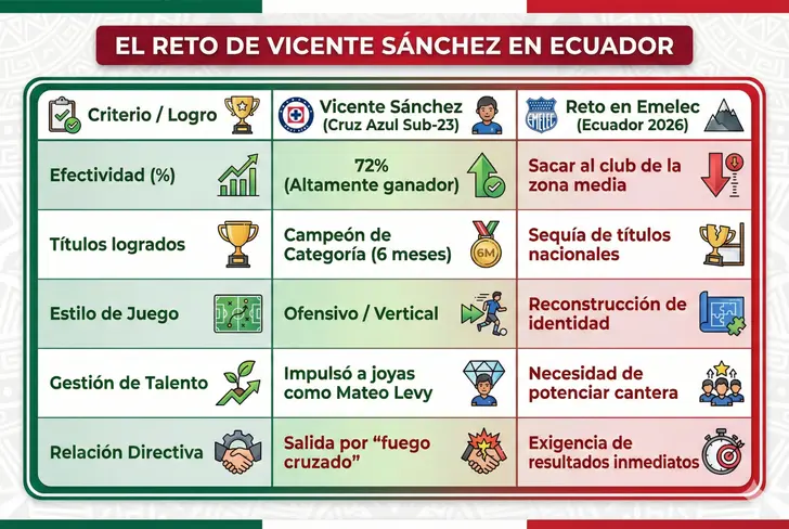 El reto de Vicente Sánchez en Ecuador