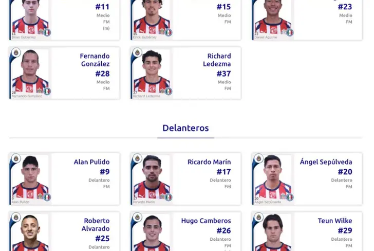 Alan Pulido y Erick Gutiérrez aparecen registrados por Chivas en la Liga MX