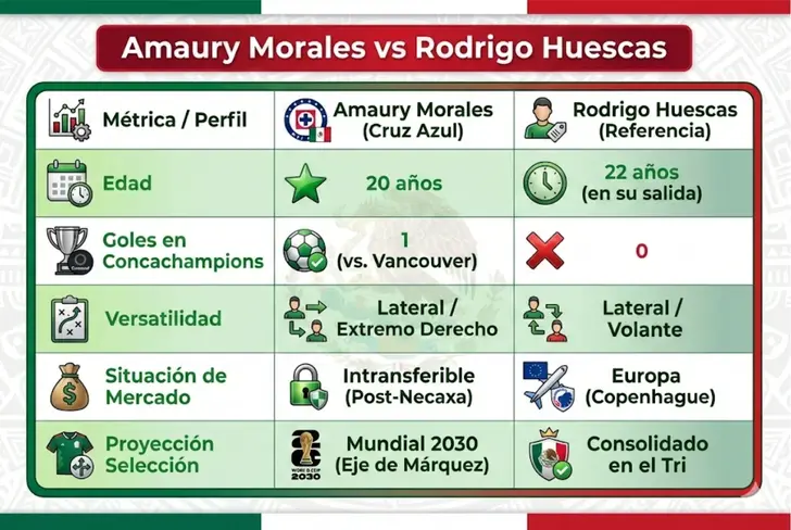 Amaury Morales vs Rodrigo Huescas