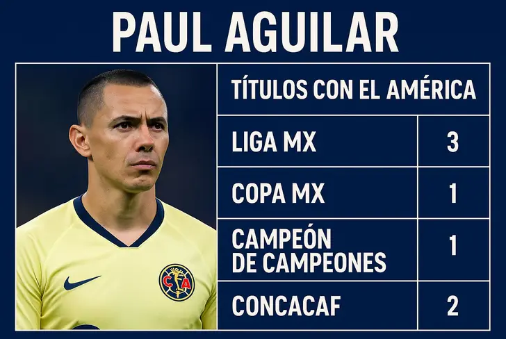 El paso de Paul Aguilar en el América, los títulos que alzó como jugador azulcrema.