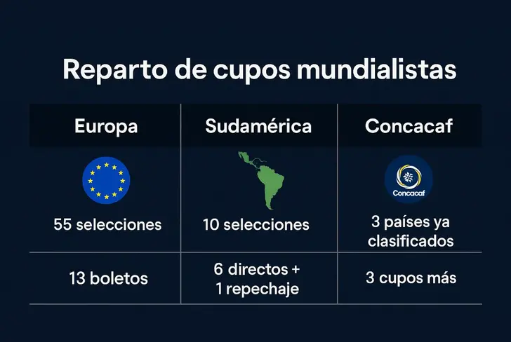Reparto de cupos mundialistas