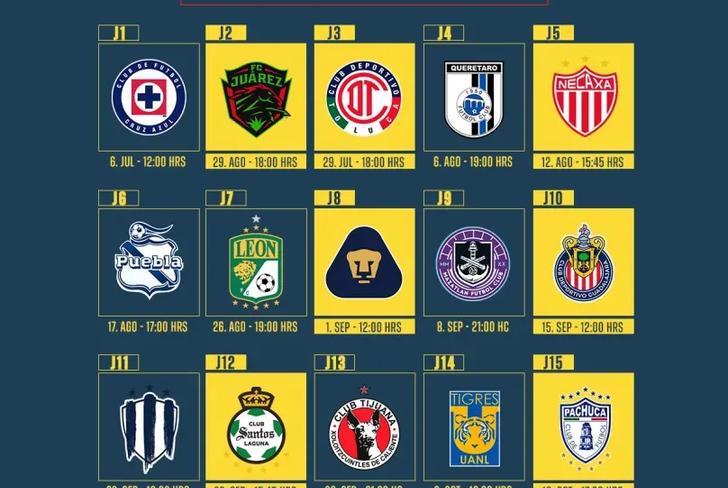 Calendario del Club América Femenil en el Torneo Apertura 2024 (Foto: Twitter)