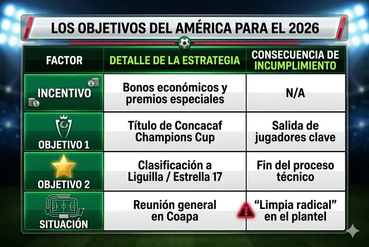 Los objetivos del América