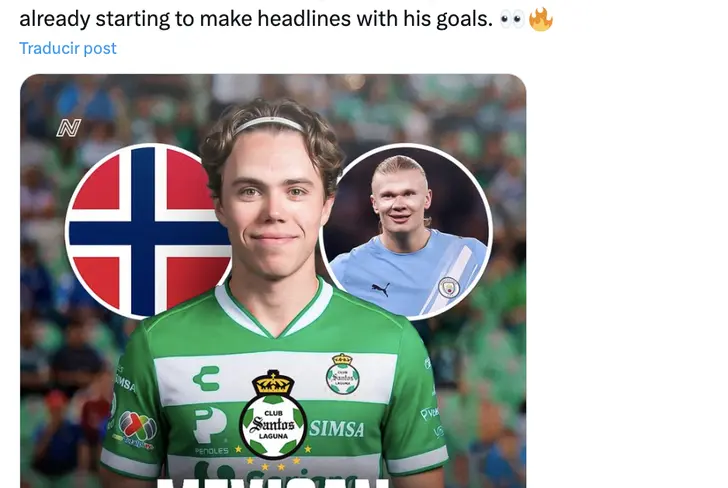 Magnus López es conocido como el Haaland mexicano por su nacionalidad noruega